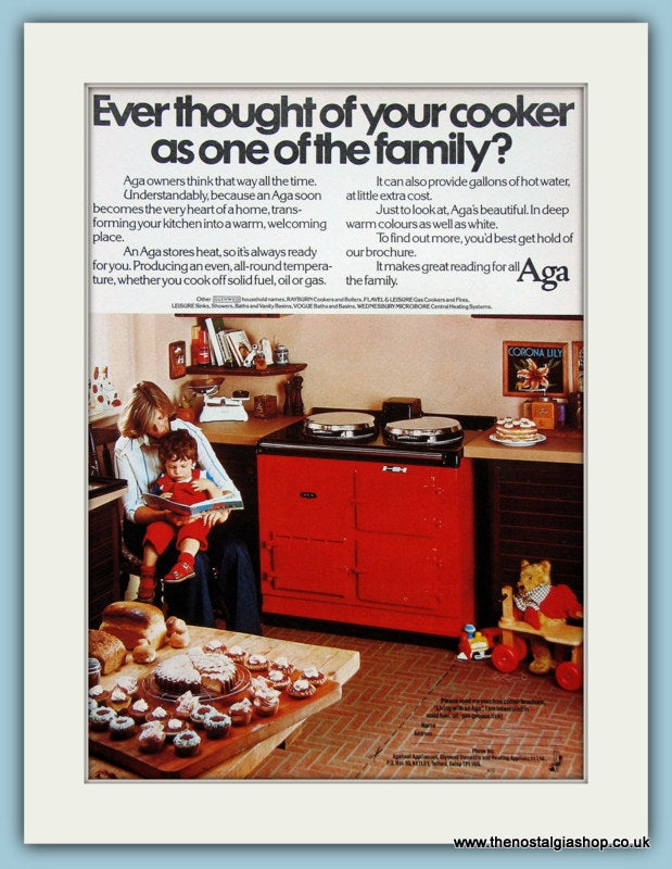 AGA Cooker. Original Advert 1978 (ref AD2581)