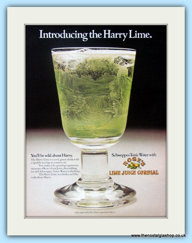 Rose's Lime Juice. Original Advert 1975 (ref AD4866)