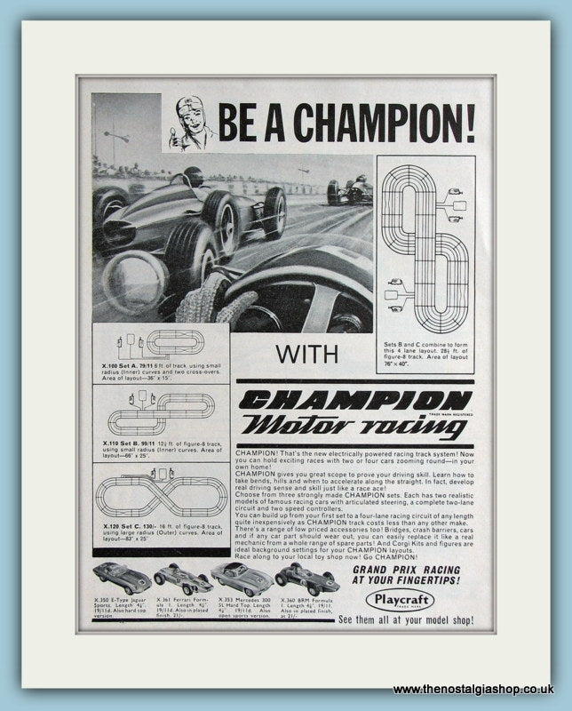 Playcraft Grand Prix Tracks 1966 Original Advert (ref AD2866)