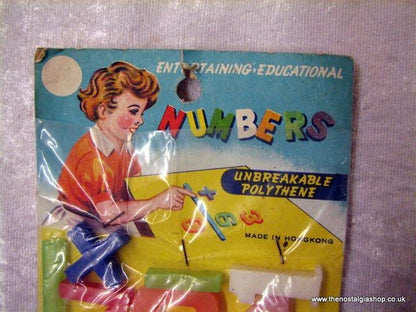 Numbers, Set of Polythene for kids. 1960s. (ref nos060g)