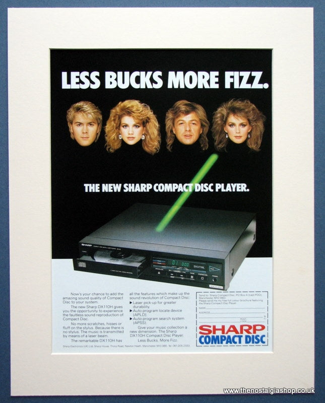 Sharp Compact Disc Player1986 Original Advert (ref AD971)