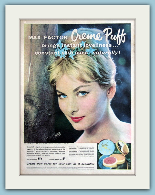 Max Factor Creme Puff Original Advert 1959 (ref AD3708)