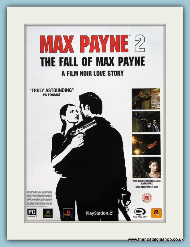 Max Payne 2 The Fall Of Max Payne Video Game Original Advert 2004 (ref AD3990)