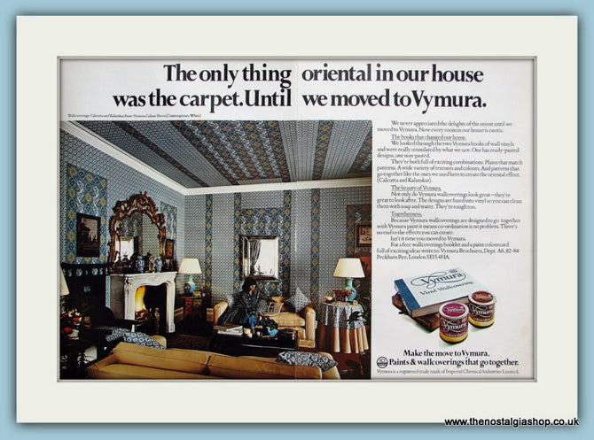 Vymura Paint & Wallcoverings Original Advert 1976 (ref AD2560)