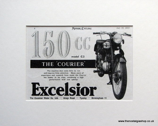 Excelsior 150cc 1953 Original Advert (ref AD1594)
