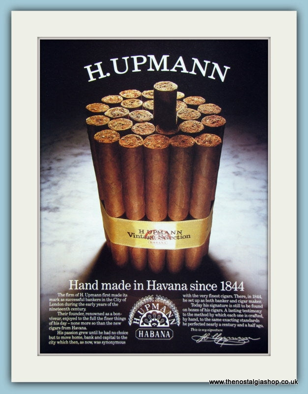 H. Upmann Cigars. Original Advert 1980's (ref AD6035)
