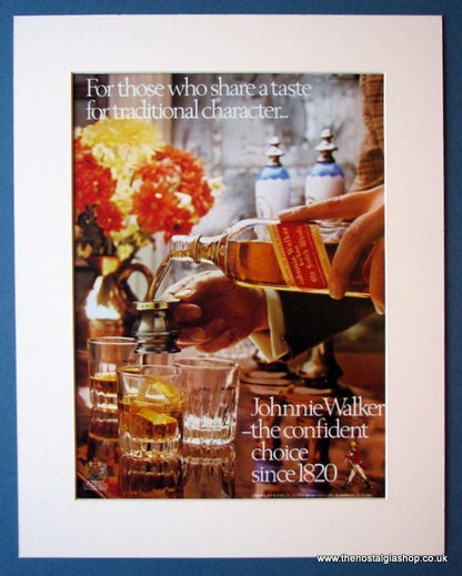 Johnnie Walker Whisky Set Of 3 Original Adverts1975 (ref AD1189)