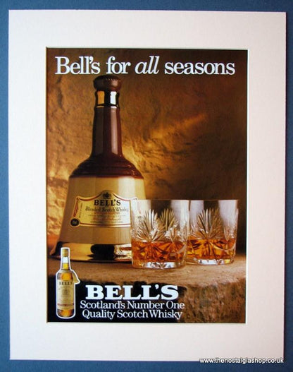 Bell's Scotch Whisky. Set of 3 Original adverts 1982 & 1986 (ref AD1190)