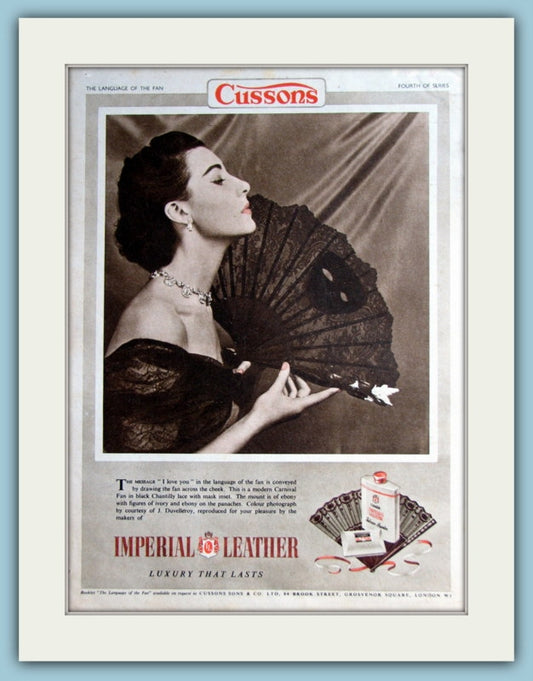Cussons Imperial Leather Talc Original Advert 1954 (ref AD3718)
