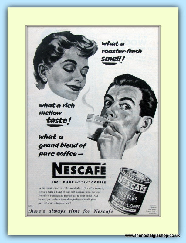 Nescafe Coffee. Original Advert 1956 (ref AD5018)