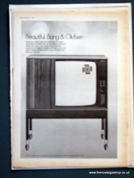 Bang & Olufsen Beovision TV Original Advert 1971 (ref AD3028)