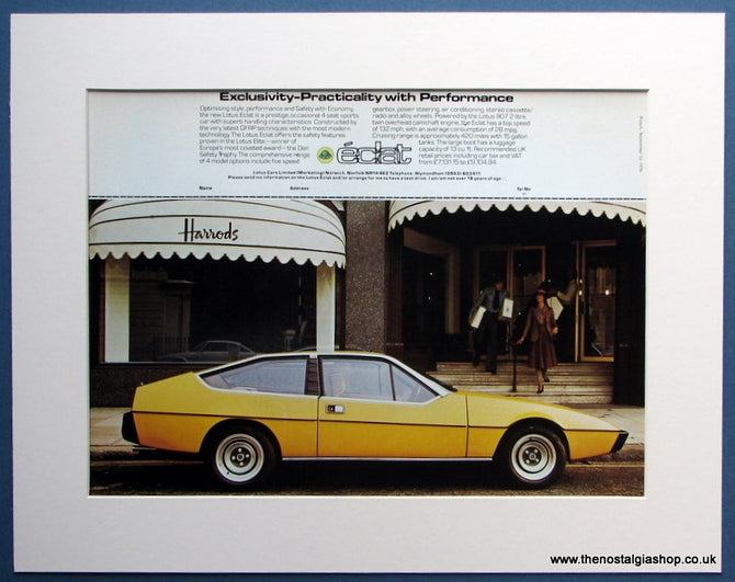 Lotus Eclat 1976 Original Advert (ref AD1662)
