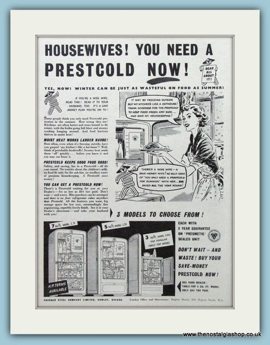 Prestcold Fridges Original Advert 1953 (ref AD4315)