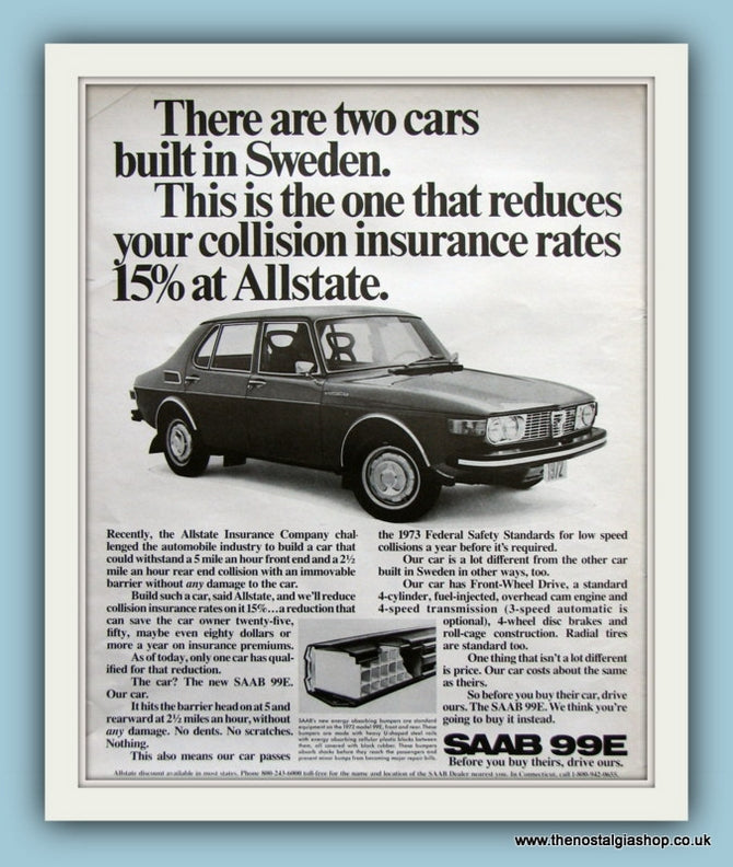 SAAB 99E Original Advert 1971 (ref AD8169)