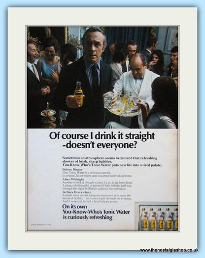 Schweppes. Set of 3 Original Adverts 1971 (ref AD4955)
