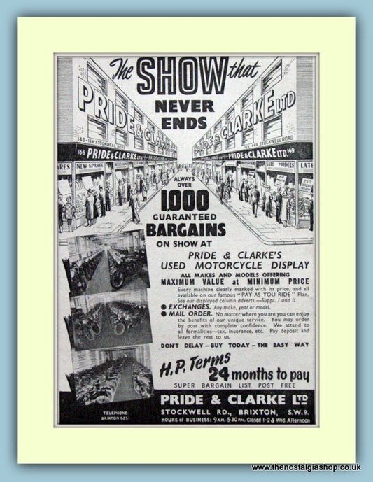 Pride & Clarke Ltd Original Advert 1950 (ref AD6585)