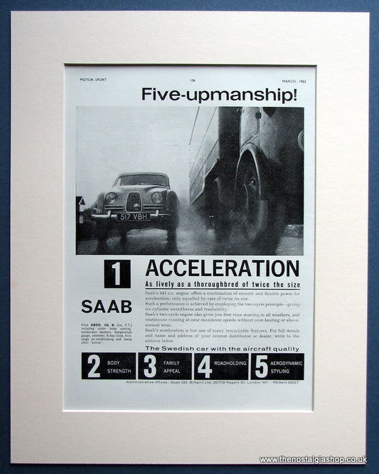 Saab 1962 Original Advert (ref AD1490)