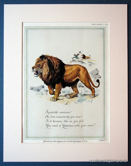 Guinness Lion 1952 Original Advert (ref AD1141)