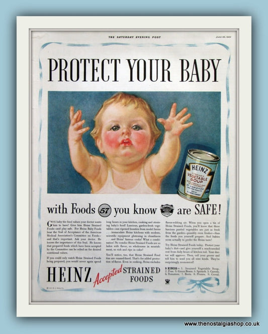 Heinz Strained Vegetable Soup. Original Advert 1935 (ref AD8158)