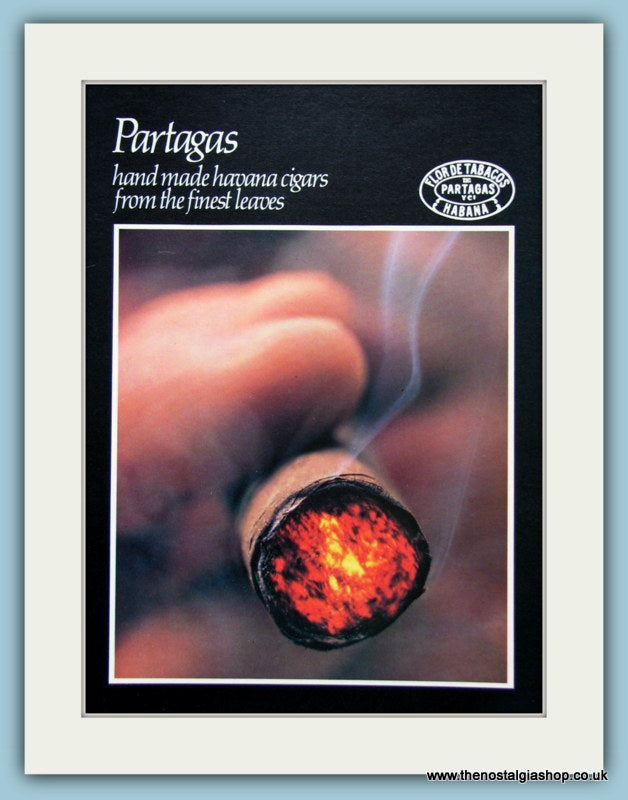 Partagas Havana Cigars. Original Advert 1973 (ref AD6034)