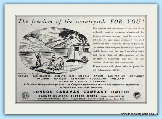 London Caravan Company Original Advert 1953 (ref AD6317)