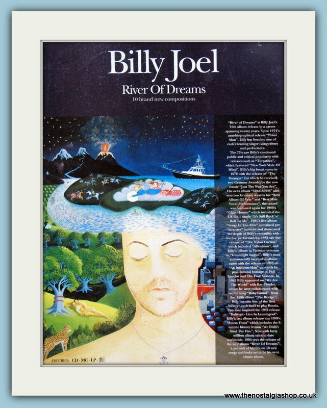 Billy Joel River Of Dreams 1993 Original Music Advert (ref AD3439)