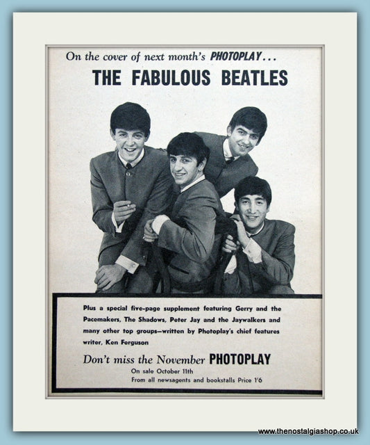 Beatles In Photoplay Original Advert 1963 (ref AD3658)