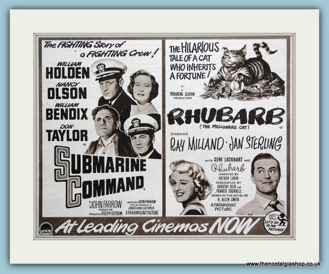 Submarine Command starring William Holden, 1951 Original Advert (ref AD3243)