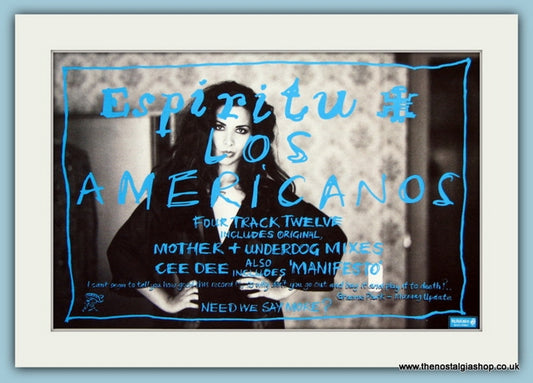 Espiritu Los Americanos Original Advert 1993 (ref AD1970)