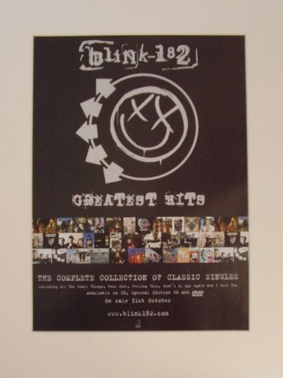 Blink-182 Greatest Hits original advert(AD5022K)