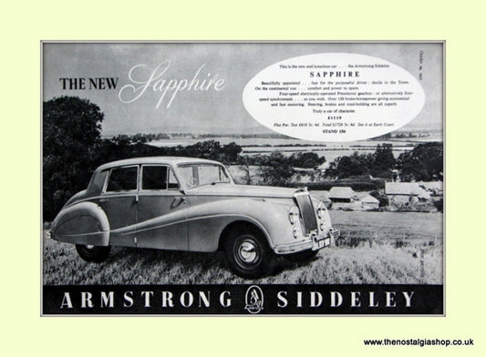 Armstrong Siddeley Sapphire Original Advert 1952 (ref AD6676)