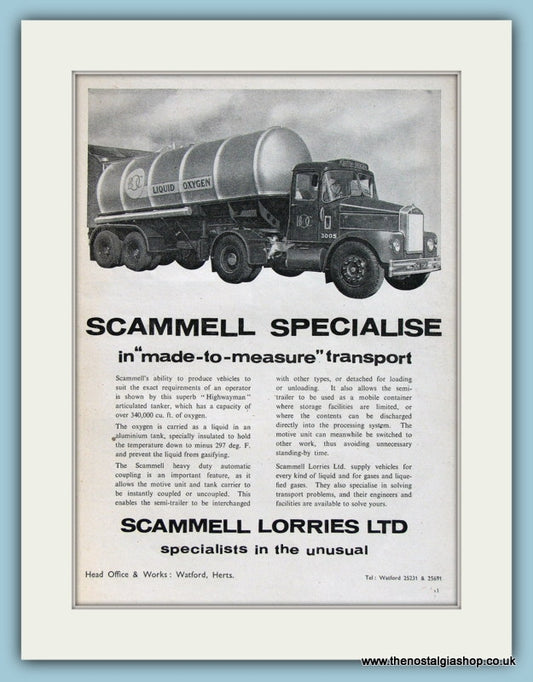 Scammell Lorries Ltd Original Advert 1960 (ref AD2981)