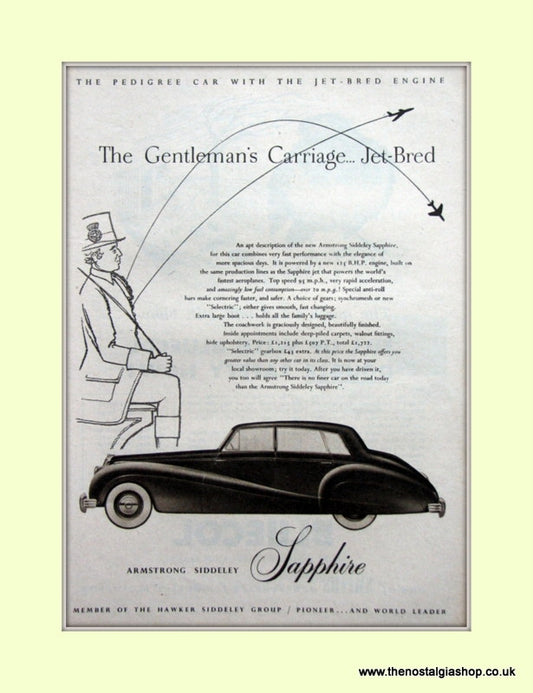 Armstrong Siddeley Set Of 4 Original Adverts 1953 (ref AD6678)