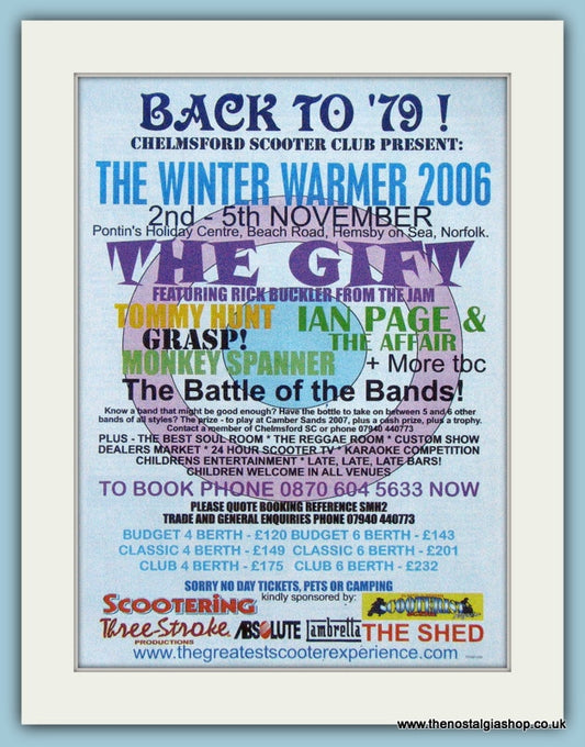Chelmsford Scooter Club, Winter Warmer 2006 Event Advert (ref AD4102)