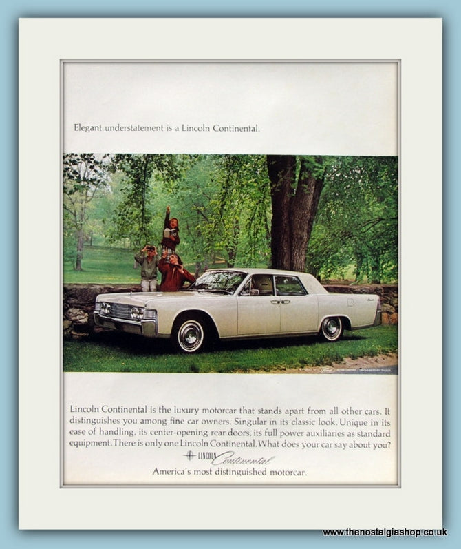 Lincoln Continental Original Advert 1964 (ref AD8296)