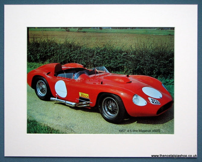 Maserati 4.5 Litre 450S 1957. Colour Photo Print 1974 (ref AD1328)