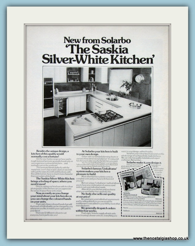 Salarbo Kitchen Furniture Original Advert 1975 (ref AD2779)
