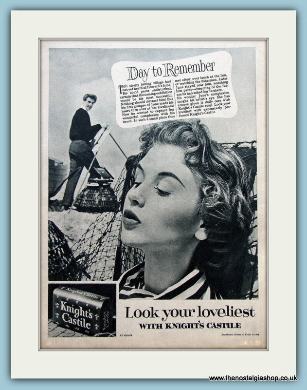 Knight's Castle Soap. Original Advert 1957 (ref AD3565)