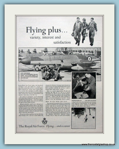 R.A.F Set Of 2 Original Adverts 1955 (ref AD6276)