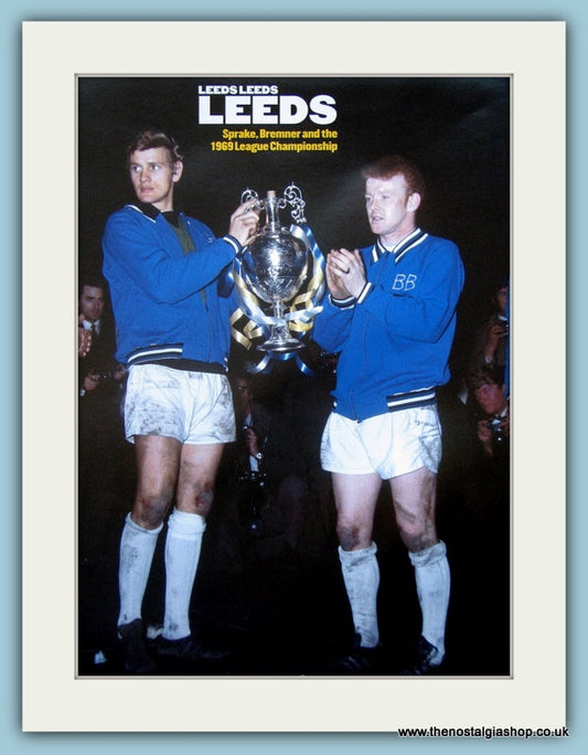 Leeds United, Bremner & Sprake Mounted Print 2000 (ref AD4051)
