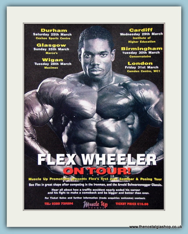 Flex Wheeler Bodybuilding Tour Original Advert 1995 (ref AD3944)