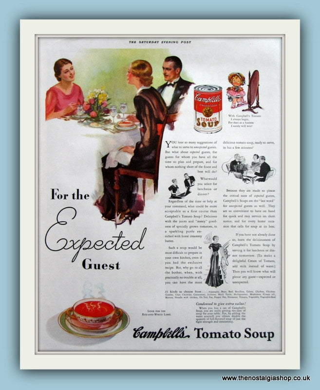 Campbells Tomato Soup. Original Advert 1935 (ref AD8164)
