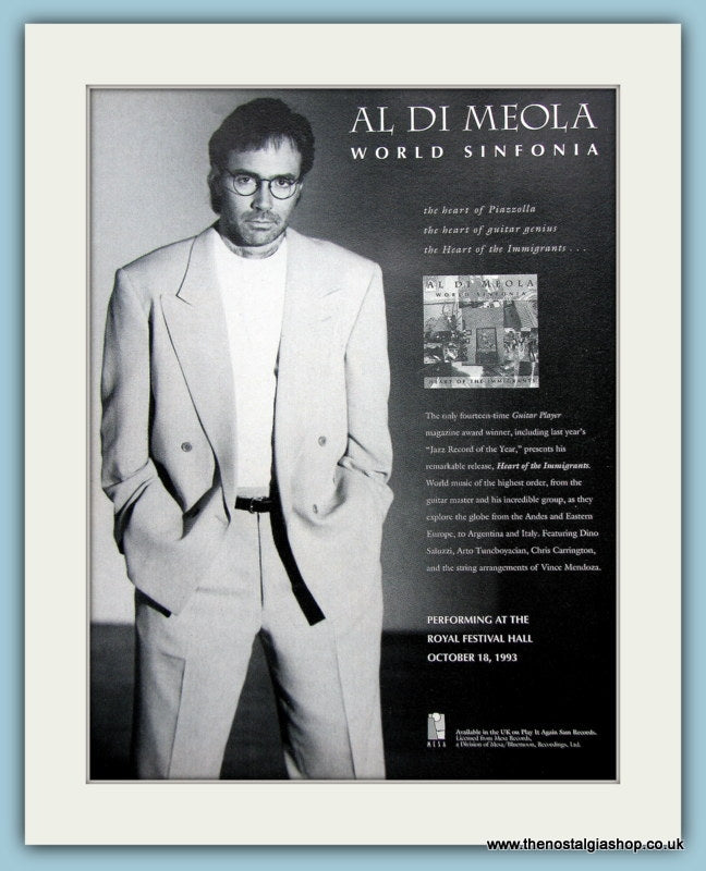 Al Di Meola World Sinfonia 1993 (ref AD3085)