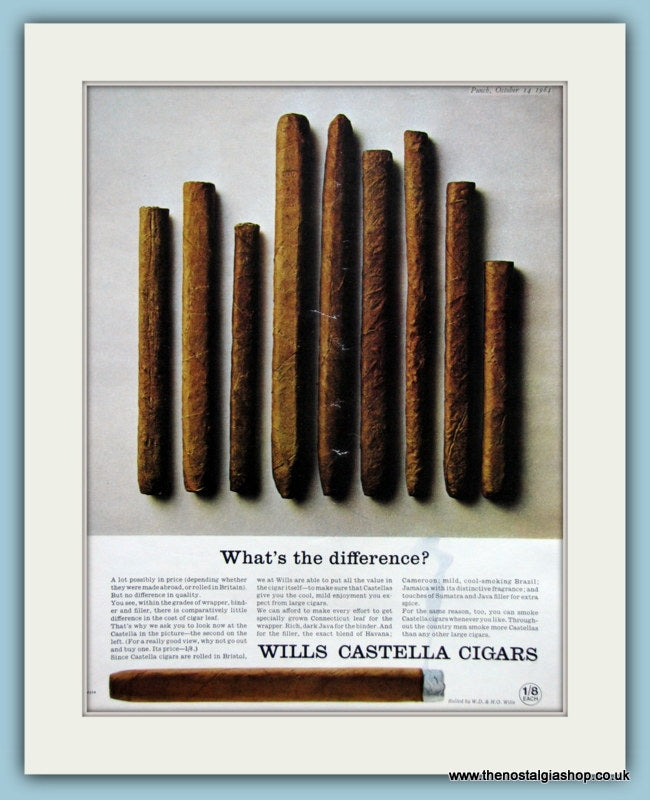 Wills Castella Cigars Set Of 2 Original Adverts 1964 & 1965 (ref AD6086)