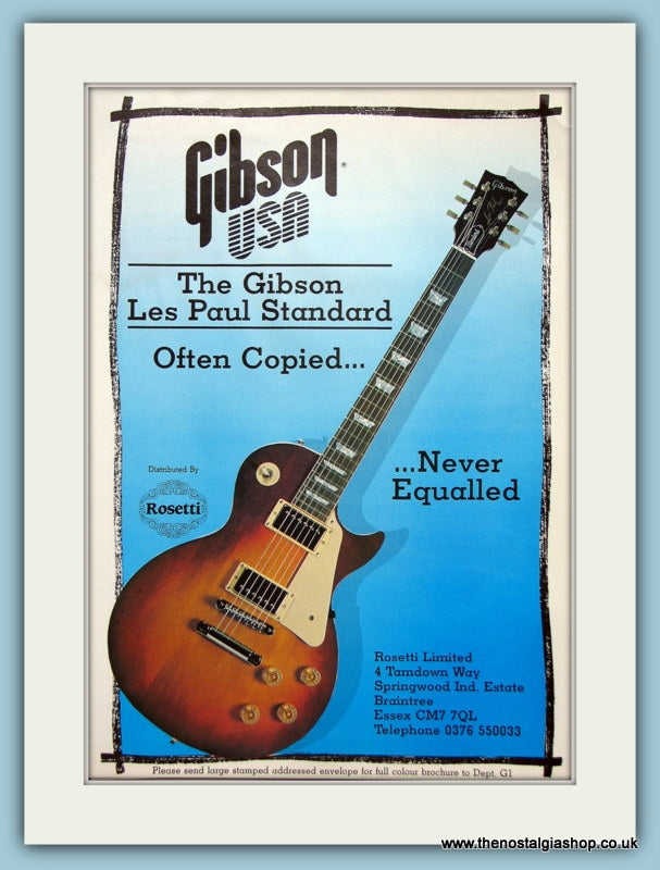 Gibson Les Paul Guitar Original Advert 1989 (ref AD2708)