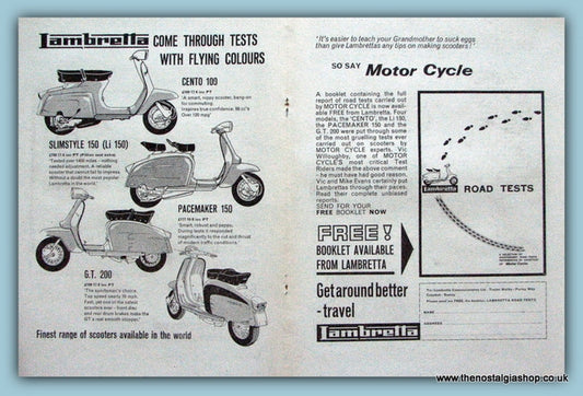 Lambretta Scooter Double Original Advert 1964 (ref AD4659)