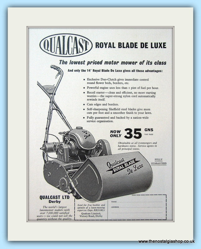 Qualcast Royal Blade De Luxe. Original Advert 1961 (ref AD4648)