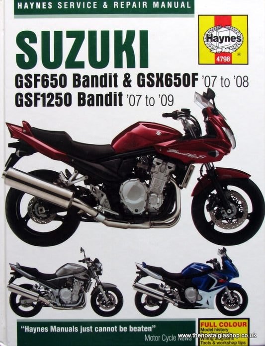Suzuki GSF650, GSF1250, GSX650F. Haynes Manual  4798  (Ref No B118)