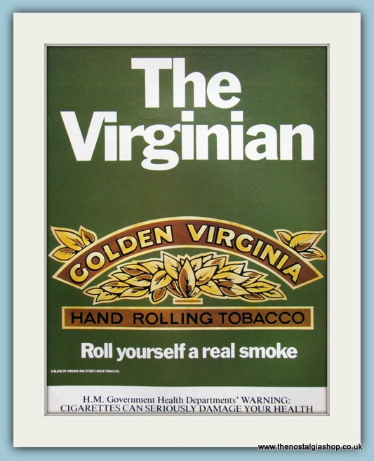 Golden Virginia Hand Rolling Tobacco Original Advert 1980 (ref AD6027)