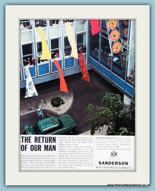 Sanderson Wallpapers & Fabrics Original Advert 1965 (ref AD3675)